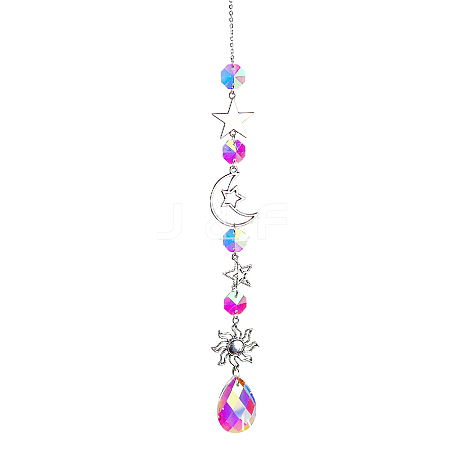 Iron Big Pendant Decorations DJEW-PW0007-02E-1