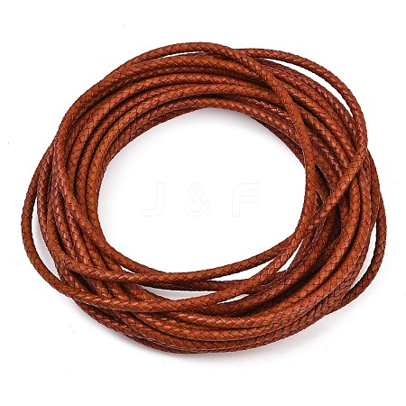 Braided Leather Cord with Core WL-F009-5mm-06-1