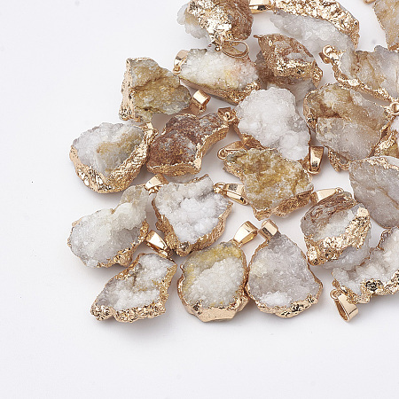 Natural Druzy Agate Pendant X-G-Q494-76F-1