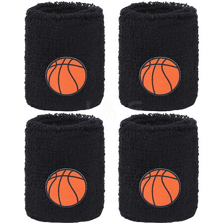 Acrylic Fiber Basketball Pattern Wrist Strap AJEW-WH20006-254-1