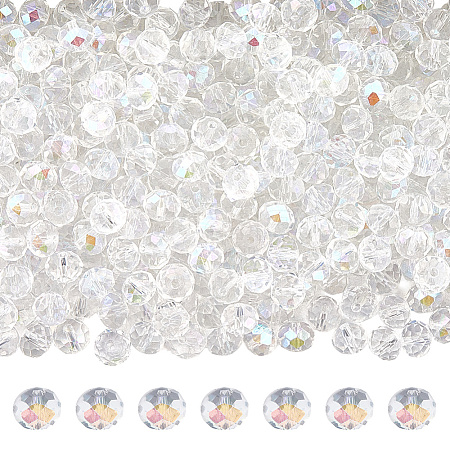 Electroplate Glass Beads Strands EGLA-LT0001-06B-1