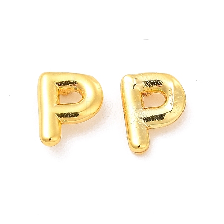 Brass Hollow Out Initial Letter Stud Earrings for Women EJEW-A044-01G-P-1