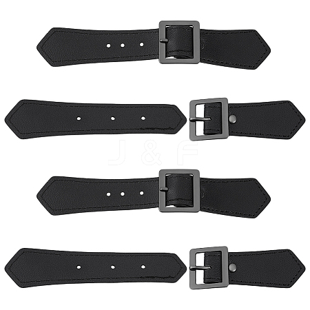4Pcs Leather Sew on Toggle Buckles FIND-FG0005-62B-1