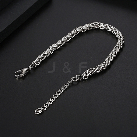 Stainless Steel Wheat Chain Braclets PW-WG142A4-04-1