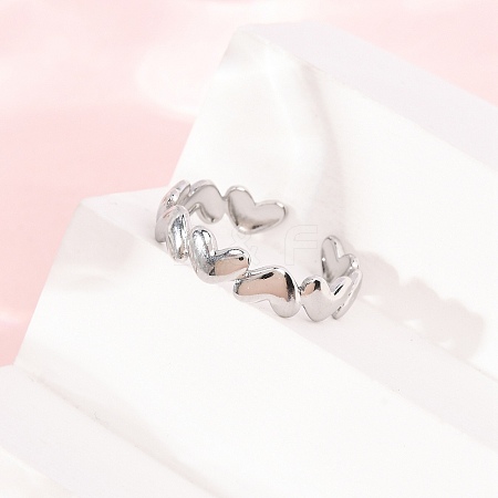 304 Stainless Steel Cuff Open Rings for Women SA-CBA4160-33P-1