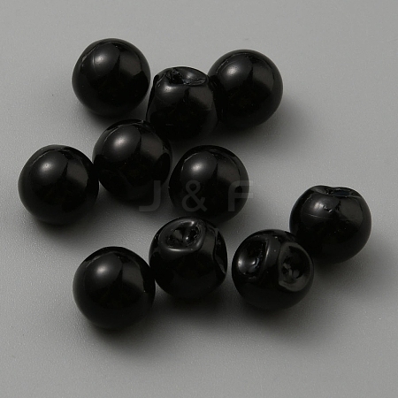 Resin Imitation Pearl Buttons RESI-WH0034-38A-1