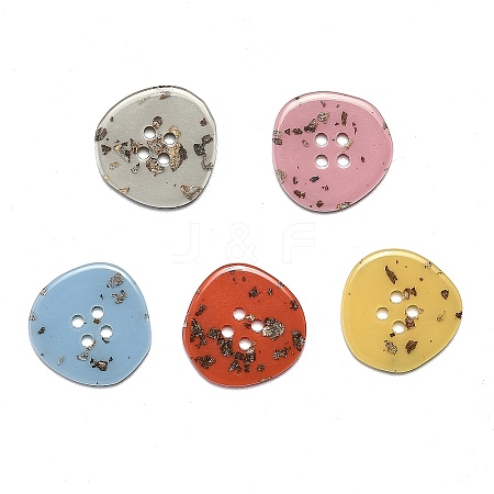 4-Hole Cellulose Acetate(Resin) Buttons BUTT-S023-12A-M-1