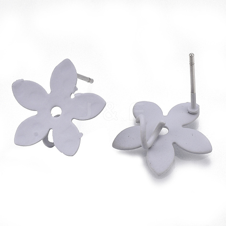Spray Painted Iron Stud Earring Findings IFIN-S703-05C-1