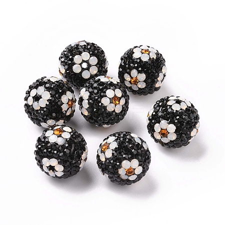 Polymer Clay Rhinestone Beads RB-L029-03E-1