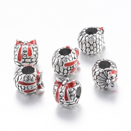 Alloy Enamel European Beads MPDL-T001-10A-1