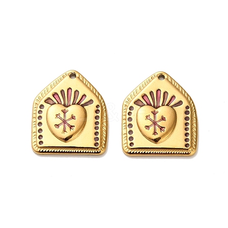 304 Stainless Steel Pendants STAS-C152-21G-01-1