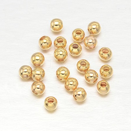 Brass Round Spacer Beads KK-SZ0001-08B-1