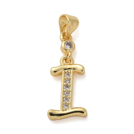 Brass Micro Pave Cubic Zirconia Pendants KK-M319-02G-I-1