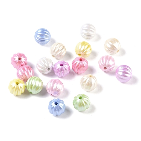 Plating Opaque Acrylic Beads X-MACR-K361-06-1
