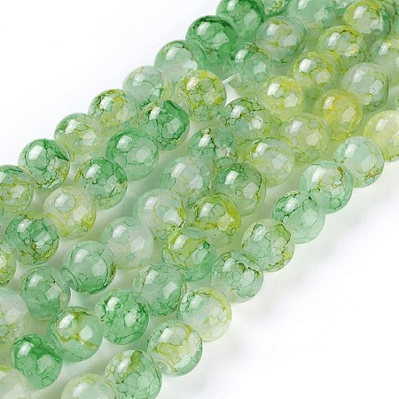 Spray Painted Glass Beads Strands X-GLAA-A038-C-80-1