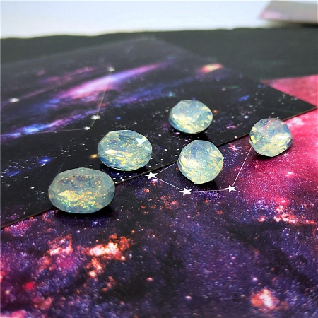 Transparent Pointed Back Resin Rhinestone Cabochons CRES-WH0002-08B-1