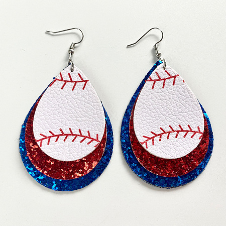 Synthetic Leather Dangle Earrings FS-WG9193E-07-1