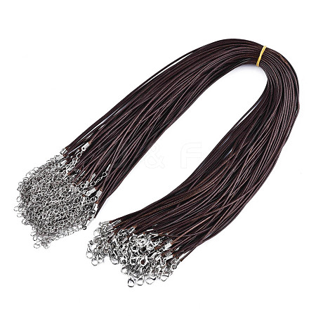 Waxed Cotton Cord Necklace Making MAK-S034-005-1