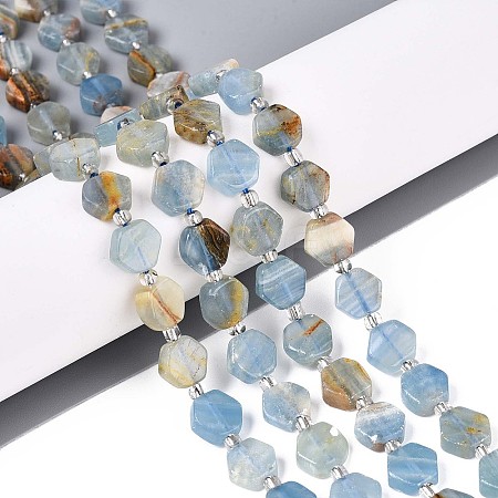 Natural Blue Calcite Beads Strands G-P534-A24-02-1