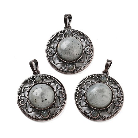 Natural Labradorite Pendants G-Q158-03A-R17-1