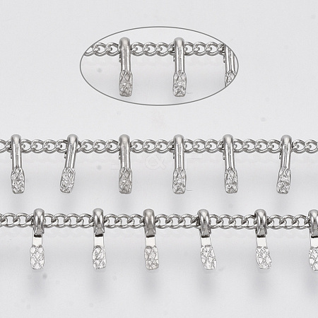 Tarnish Resistant 304 Stainless Steel Curb Chains STAS-R100-10-1