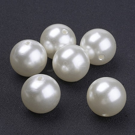 Imitated Pearl Acrylic Beads PACR-20D-12-01-1