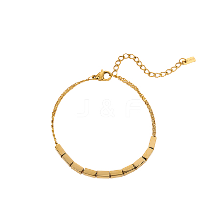 304 Stainless Steel Link Bracelets STAS-OY012-34G-1