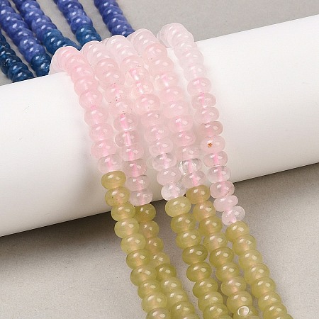 Natural Quartz Crystal & Rose Quartz & Dyed White Jade Beads Strands G-Z135-C10-1