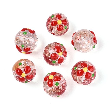 Luminous Handmade Gold Sand Lampwork Beads LAMP-N035-04D-1