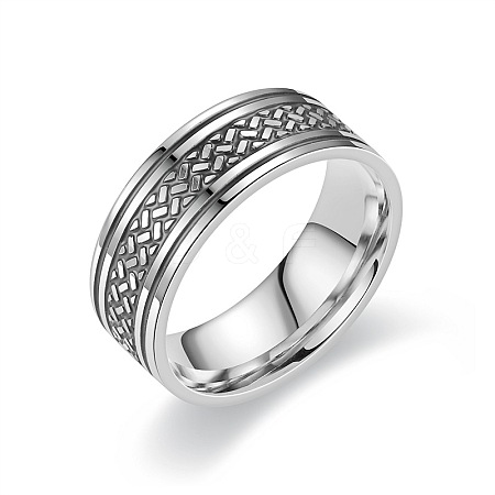 201 Stainless Steel Scale Pattern Finger Rings for Men FS-WGDD078-04-1