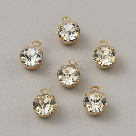 Brass Micro Pave Cubic Zirconia Charms X-KK-WH0062-112D-G-1