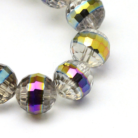Electroplate Glass Beads Strands X-EGLA-Q069-A02-1