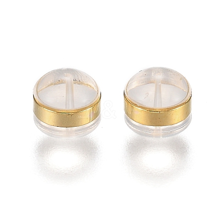 Brass Rings Silicone Ear Nuts SIL-N003-03G-1