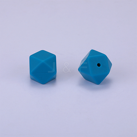 Hexagonal Silicone Focal Beads SI-JX0020A-34-1