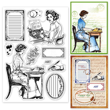 Custom PVC Plastic Clear Stamps DIY-WH0448-0588-1