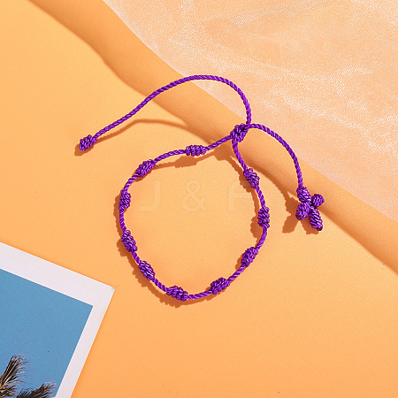 Cross Nylon Cord Braided Bead Bracelets WG2C716-13-1
