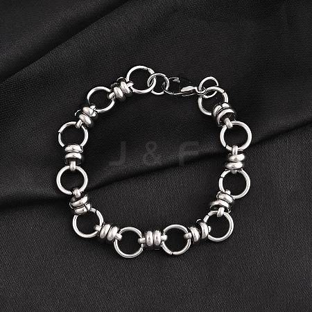 Tarnish Resistant 304 Stainless Steel Link Chain Bracelets X-BJEW-Z011-10P-1