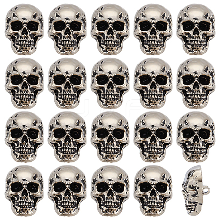 20Pcs Alloy Skull Shank Buttons FIND-PH0026-24B-1