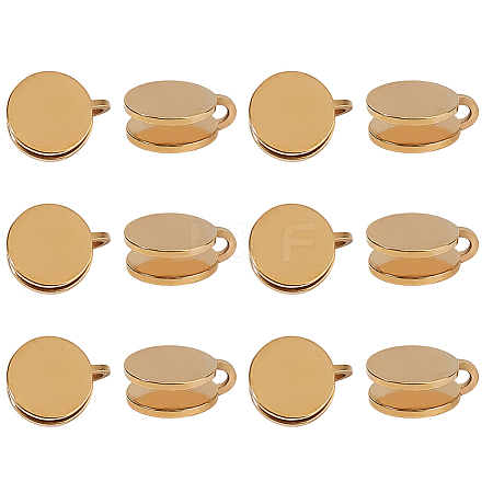 12Pcs 304 Stainless Steel Cuff Earrings EJEW-HS0001-28G-1