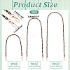 3Pcs 3 Style PU Leather Bag Handles PURS-WR0001-27C-2