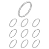 10Pcs 304 Stainless Steel Simple Plain Band Finger Ring for Women Men RJEW-LP0001-10-1