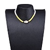 Handmade Polymer Clay Heishi Beads Braided Beaded Necklaces NJEW-JN02724-6