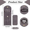 Rectangle Velvet Single Watch Storage Bag with Flip Cover ABAG-WH0044-46A-2
