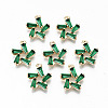 Brass Micro Pave Cubic Zirconia Charms KK-S359-021C-RS-1