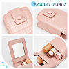 Crocodile Pattern PU Leather Mini Lipstick Makeup Pouch with Mirror AJEW-WH0314-228A-3
