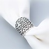 Hollow Out Flower Pattern Brass Cuff Rings for Women FS-WG0DDA6-01-2