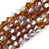 AB Color Plated Transparent Glass Beads Strands GLAA-G127-01-02Q-1