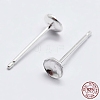 925 Sterling Silver Ear Stud Findings STER-K167-043C-S-4