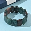 Natural Rose Quartz Beads Stretch Bracelets for Women Men BJEW-I323-02I-2