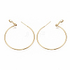 Brass Hoop Earrings X-EJEW-T007-01G-NF-2